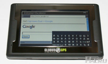 Доступ в интернет с GPS-навигатора GlobusGPS GL-650