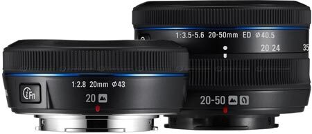 Представлены объективы Samsung 20mm F2.8 и Samsung 20-50mm F3.5-5.6 ED для камер системы NX