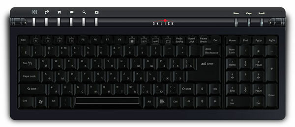 "Ночная" клавиатура для компа – Oklick 480S Illuminated Keyboard (5 фото)