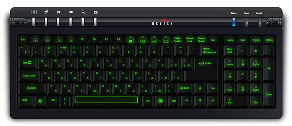 "Ночная" клавиатура для компа – Oklick 480S Illuminated Keyboard (5 фото)