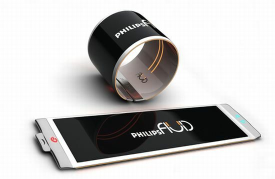 Philips Fluid – концепт смартфона с гибким OLED дисплеем (12 фото)
