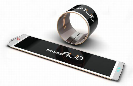 Philips Fluid – концепт смартфона с гибким OLED дисплеем (12 фото)