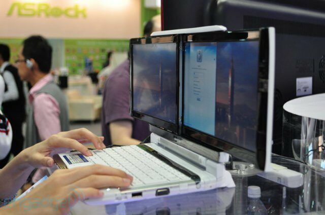 Konjinsha Onkyo — анонсировал лэптоп с двумя дисплеями.