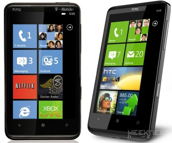 HTC представила пять смартфонов на базе Windows Phone 7