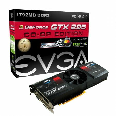 Две новые видеокарты с заводским разгоном EVGA GeForce GTX 295 CO-OP Superclocked и GeForce GTX 295 CO-OP FTW