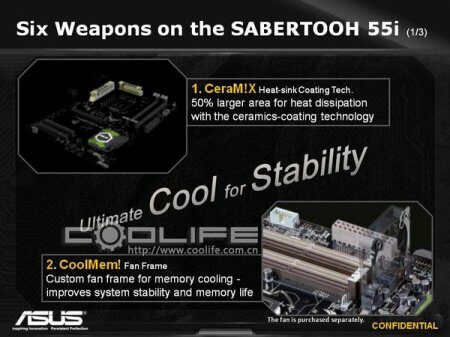 Asus SaberTooth 55i первая плата из новой серии под названием TUF