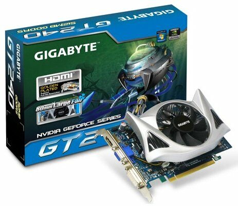 Gigabyte показала свои версии видеокарт GeForce 240 GT