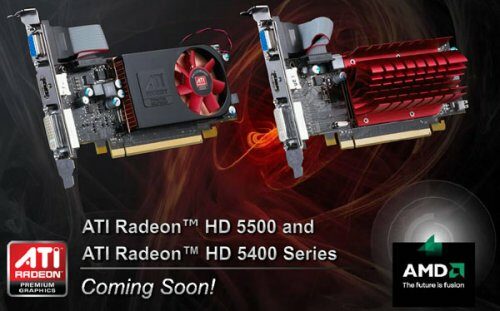 Анонс видеокарт Radeon HD 5500 и HD 5450