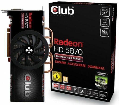 Разогнанная видеокарта Radeon HD 5870 от Club3D