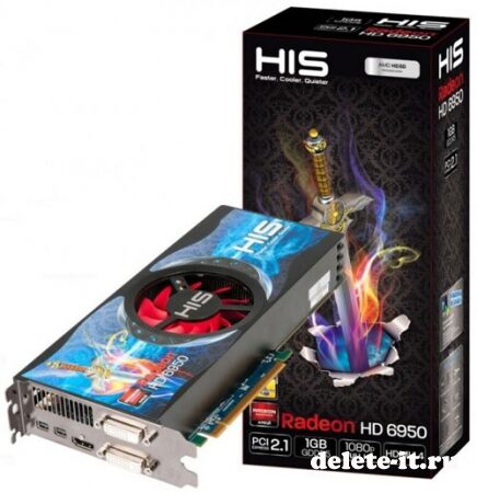 Radeon HD 6950 Fan с 1 ГБ видеопамяти от HIS