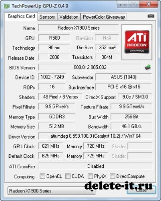 GPU-Z 0.5.2 с поддержкой AMD HD 6990
