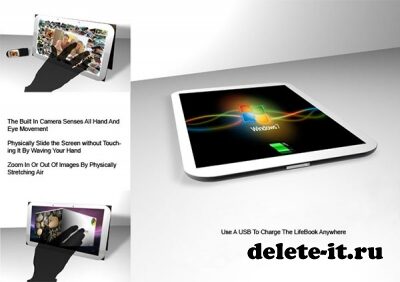 Лазерный проектор + 3D сенсоры: новый концепт планшета Fujitsu Lifebook