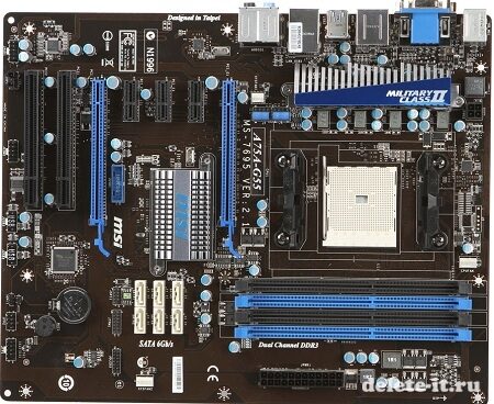 MSI A75A-G55 с Click BIOS оболочкой и AMD Llano процессорами