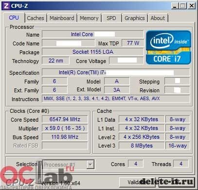 Разгон процессора Intel Core i7-3770K (Ivy Bridge)
