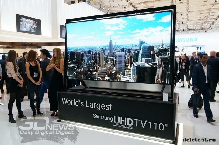 CES 2014: компания Samsung продемонстрирует UHD-телевизор с 105” изогнутым экраном