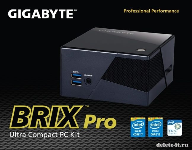 Анонс персонального компьютера GIGABYTE BRIX Pro, оборудованного графикой Intel Iris Pro