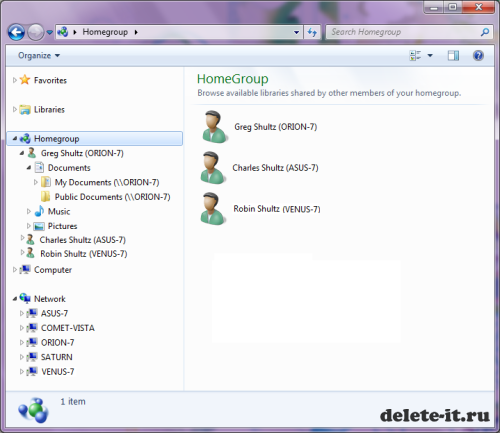 Домашняя группа Windows 7 – создание и настройка