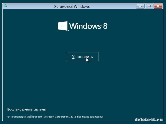 Windows 8 установка с флешки