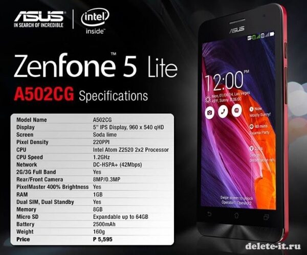 Состоялся анонс смартфона ASUS Zenfone 5 Lite на Intel платформе