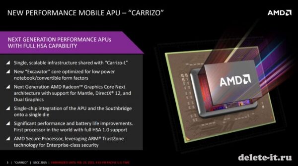Новые мобильные чипы Carrizo, аргументирую возникновение флагманских проектов