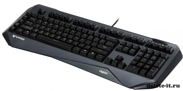 Снабжена подсветкой игровая  клавиатура — Rapoo V800