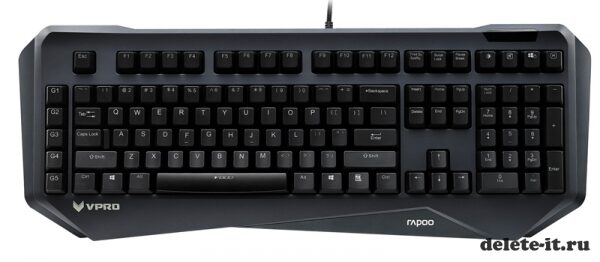 Снабжена подсветкой игровая  клавиатура – Rapoo V800